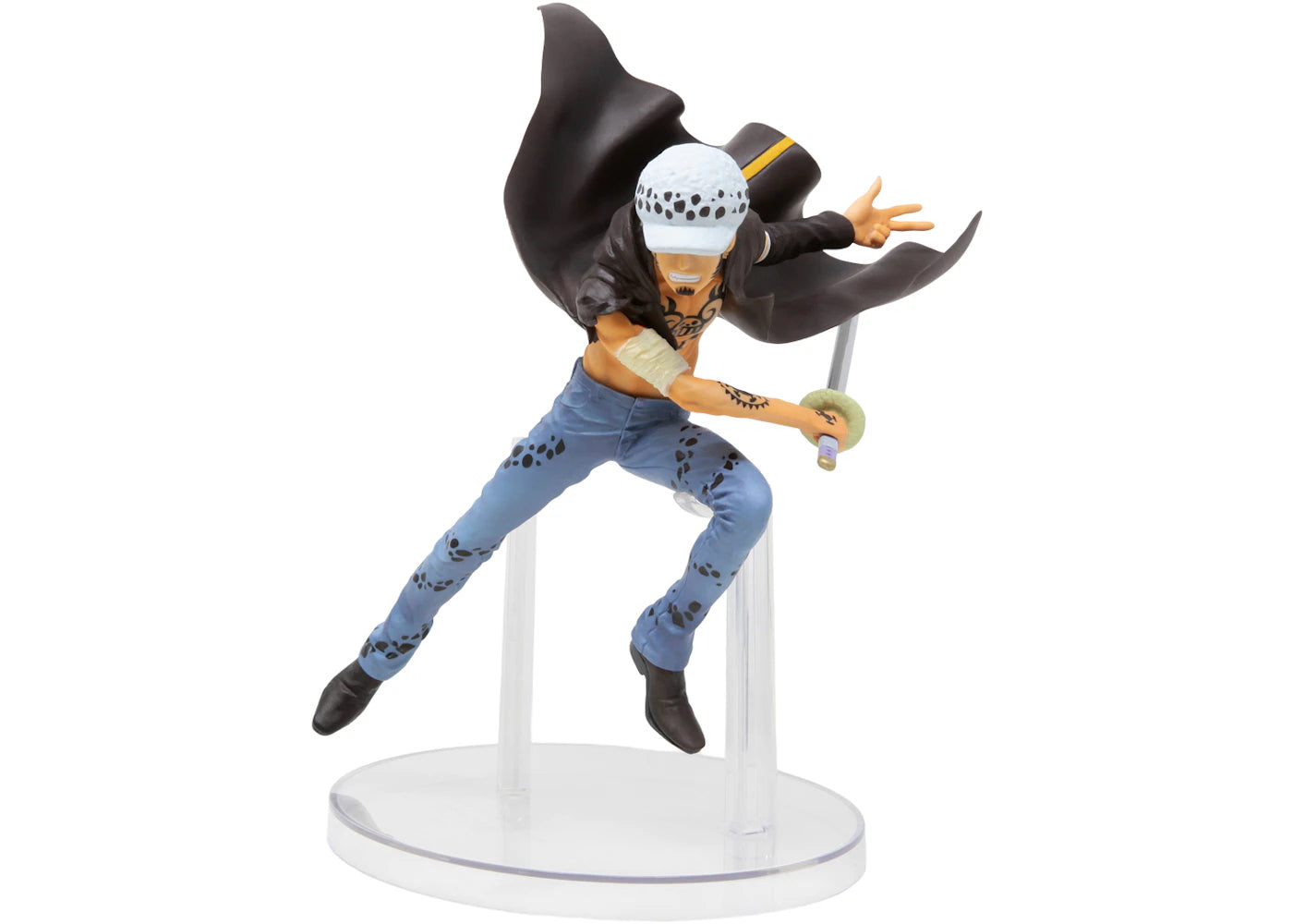 Bandai Ichibansho One Piece Dynamism Of Ha Trafalgar Law Action Figure Blue & Black