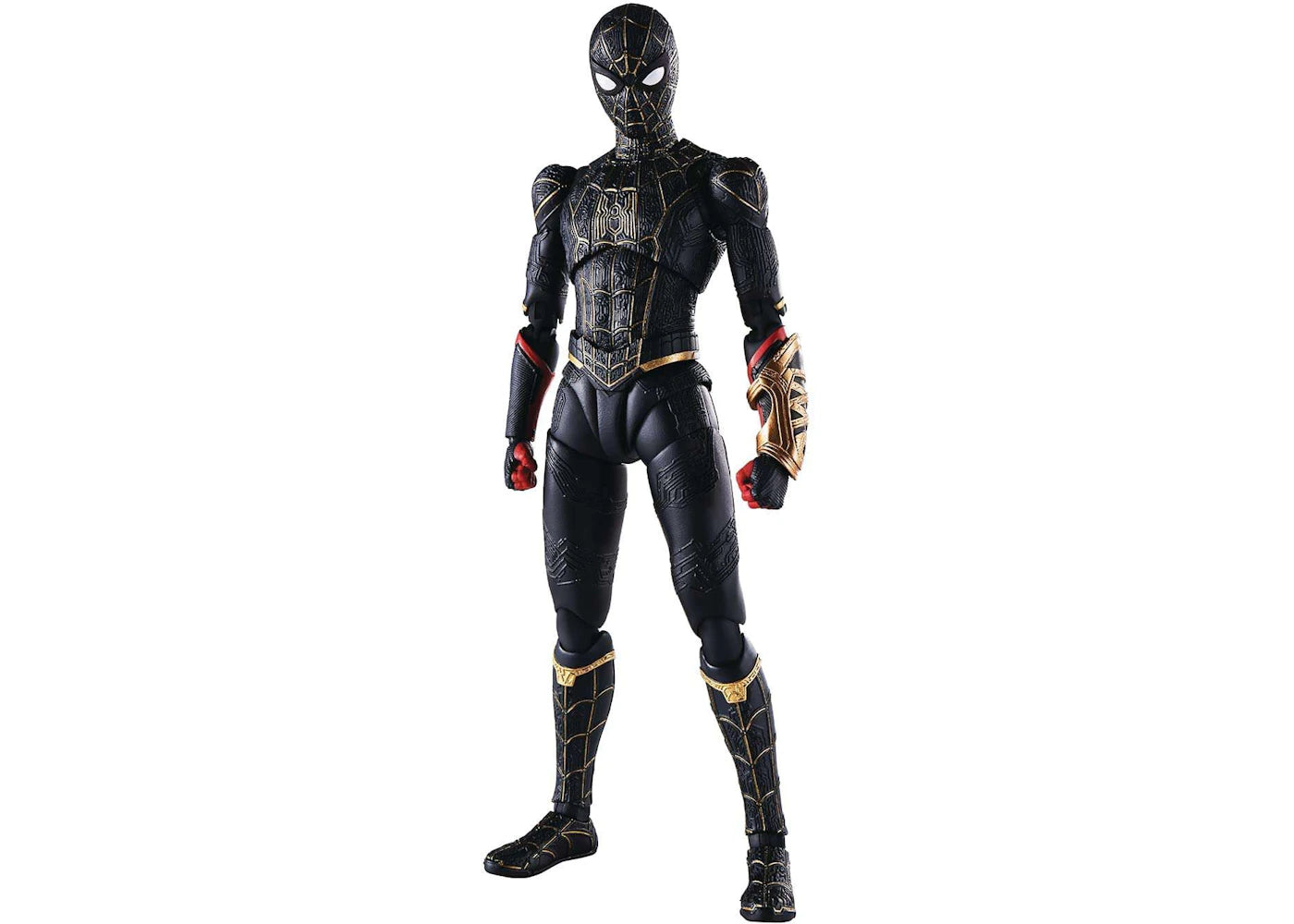 Bandai Japan Marvel S.H. Figuarts Spider-Man Black & Gold Suit Special Set Action Figure