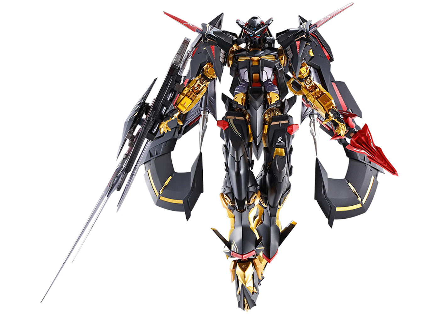 Bandai Metal Build Mobile Suit Gundam Seed Astray Gundam Astray Gold Frame Amatsu Mina Princess Of The Sky Version Action Figure Gray & Gold