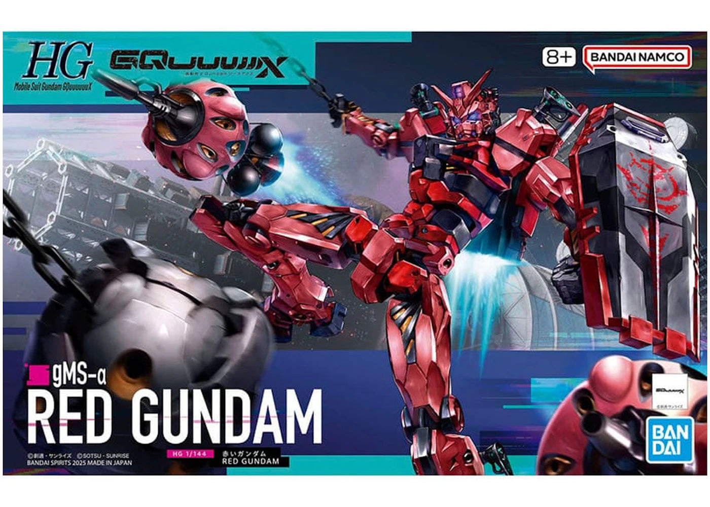 Bandai Namco 1/144 HG GMS-a Red Gundam Model Kit Figure (2025)