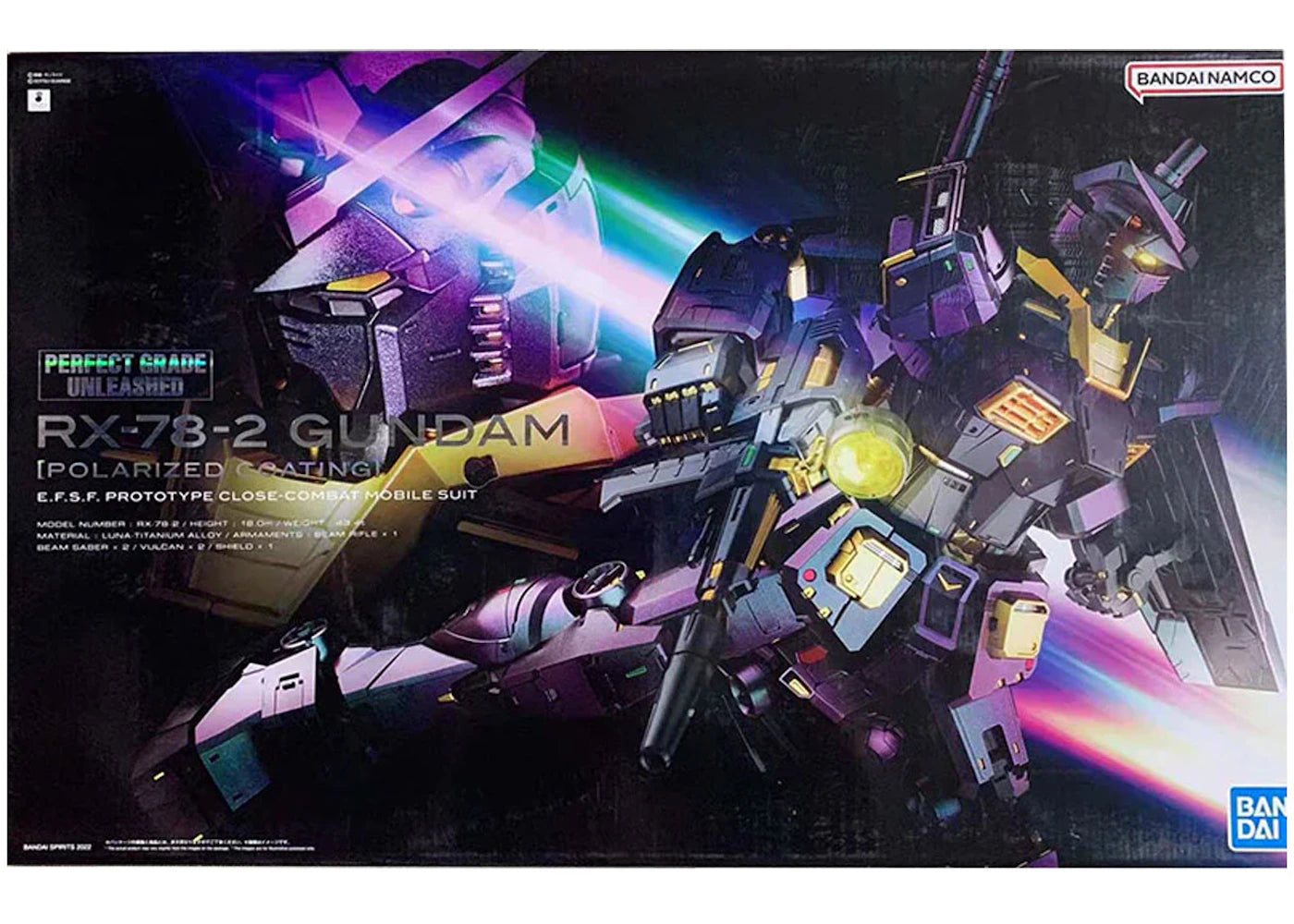 Bandai Namco Gundam 1/60 PG RX-78-2 Gundam Unleashed Polarized Coating (China Exclusive) Model Kit Figure (2022)