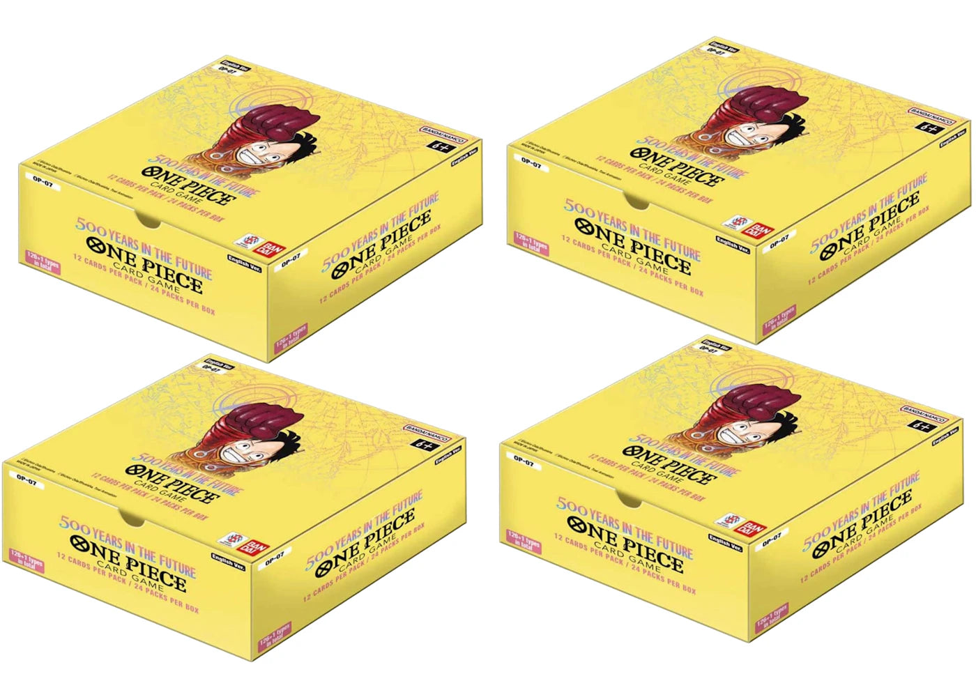 Bandai One Piece Card Game 500 Years Future Booster Box (OP-07 English) 4x Lot