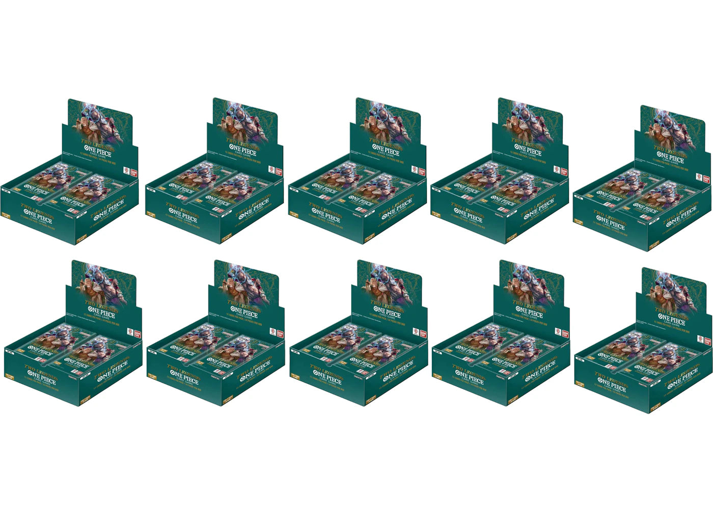 Bandai One Piece Card Game Two Legends Booster Box (OP-08 English) 10x Lot