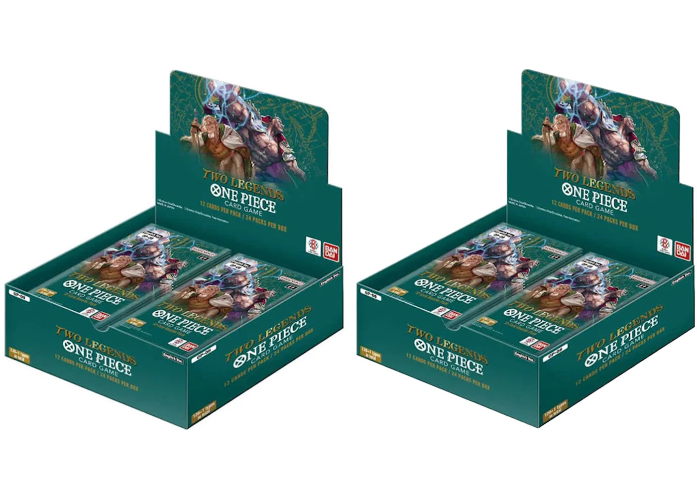 Bandai One Piece Card Game Two Legends Booster Box (OP-08 English) 2x Lot