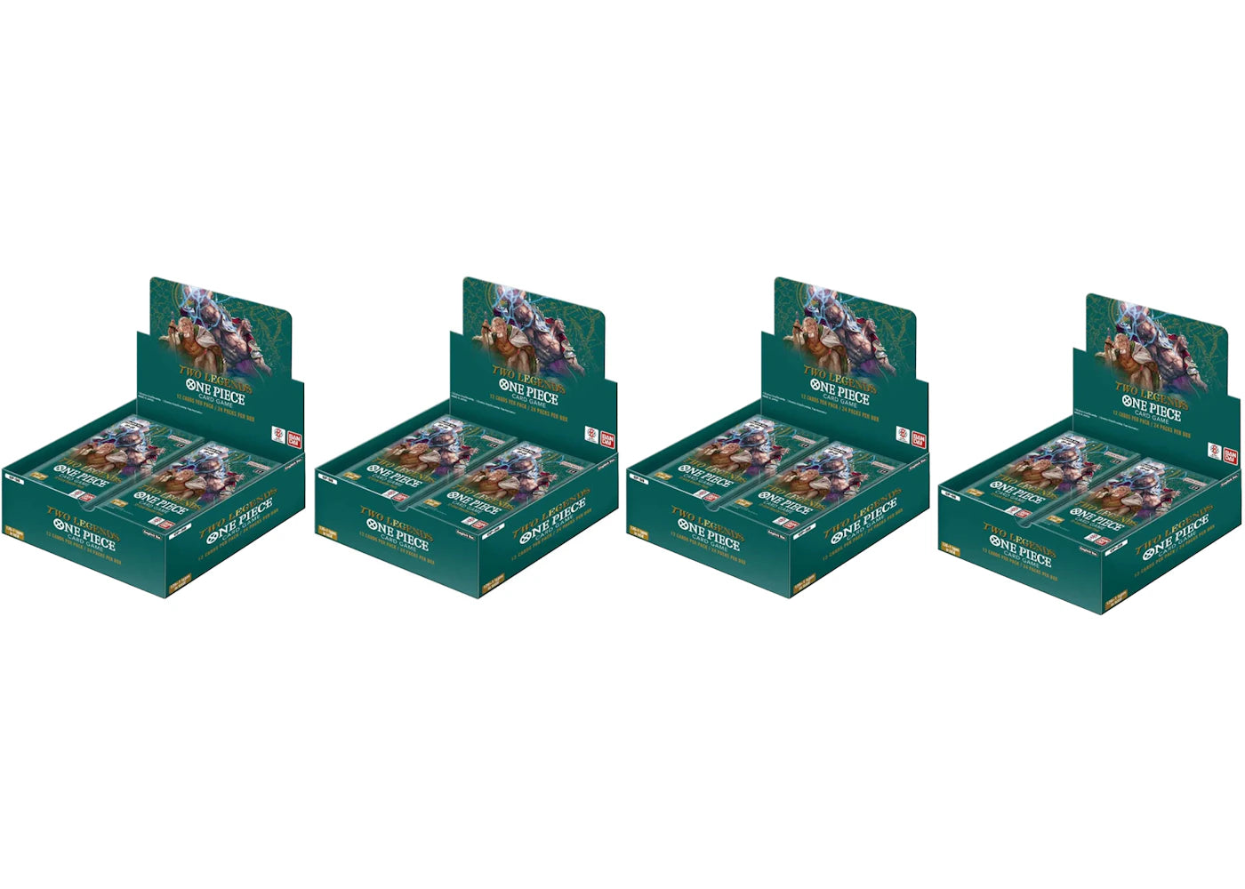 Bandai One Piece Card Game Two Legends Booster Box (OP-08 English) 4x Lot