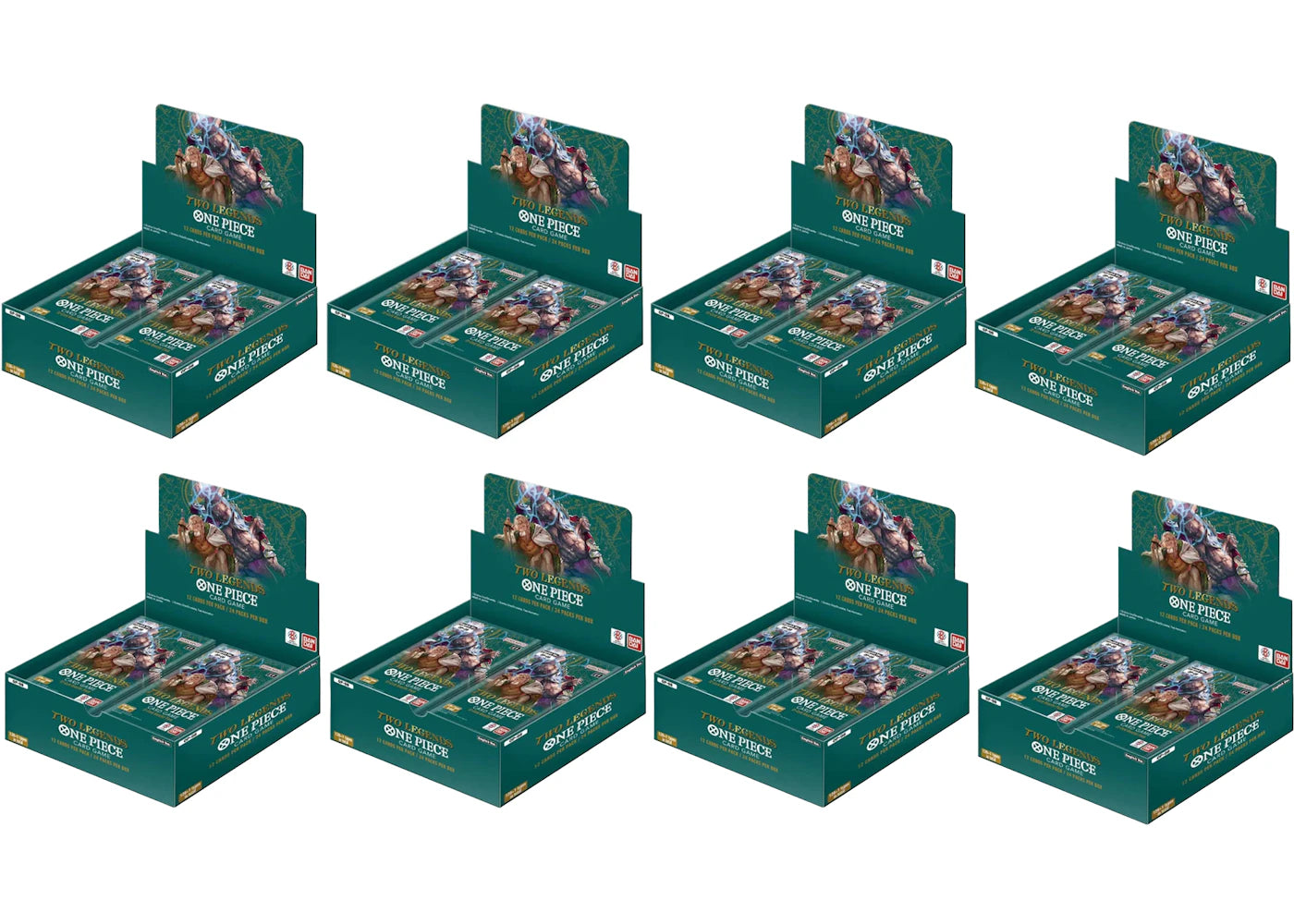 Bandai One Piece Card Game Two Legends Booster Box (OP-08 English) 8x Lot