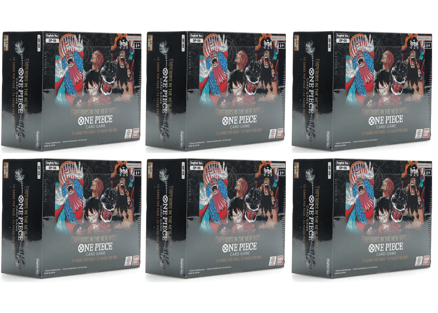 Bandai One Piece Emperors In The New World Hobby Box (OP-09) 6x Lot