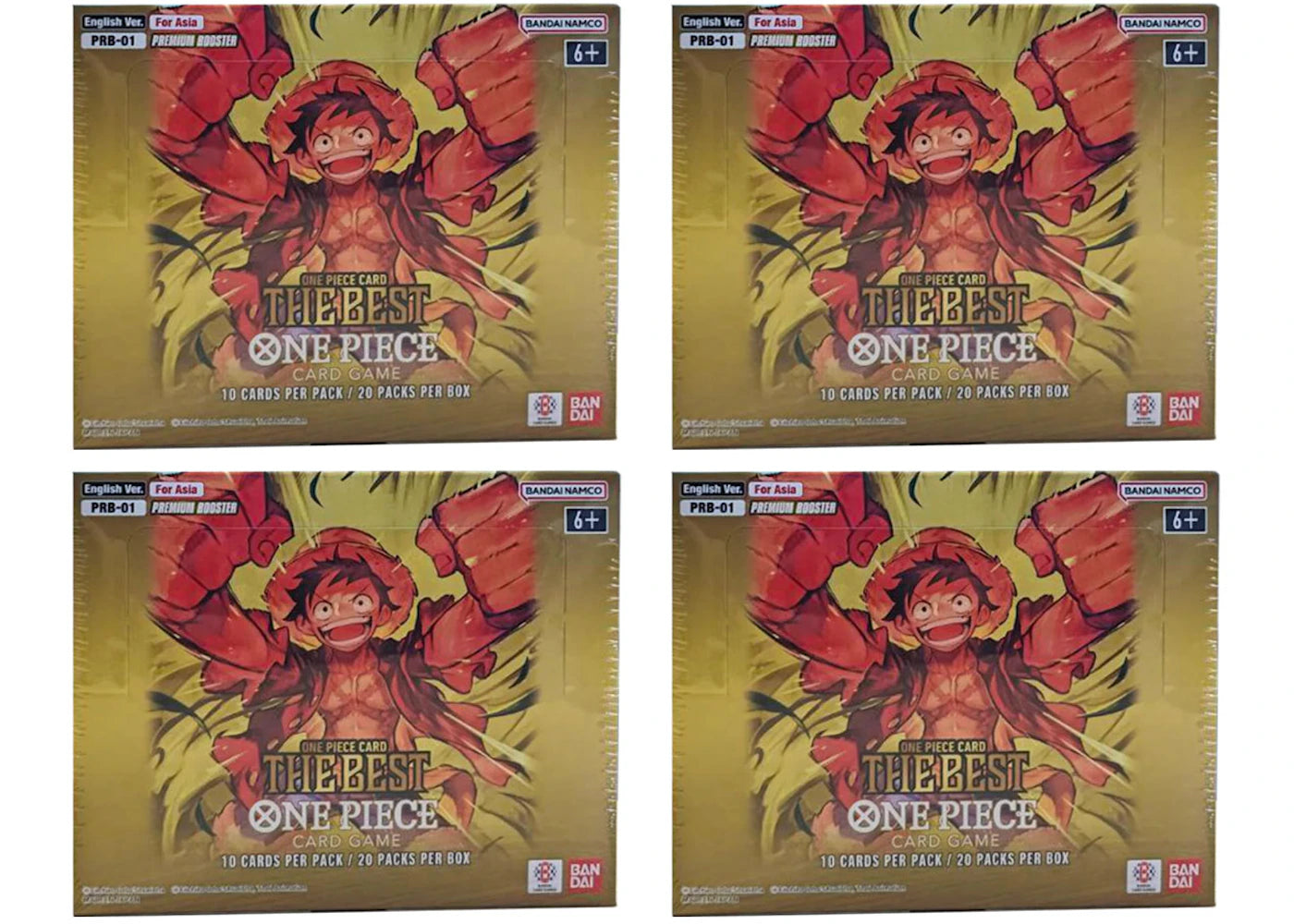Bandai One Piece The Best (Asia Ver.) Premium PRB-01 Booster Box 4x Lot