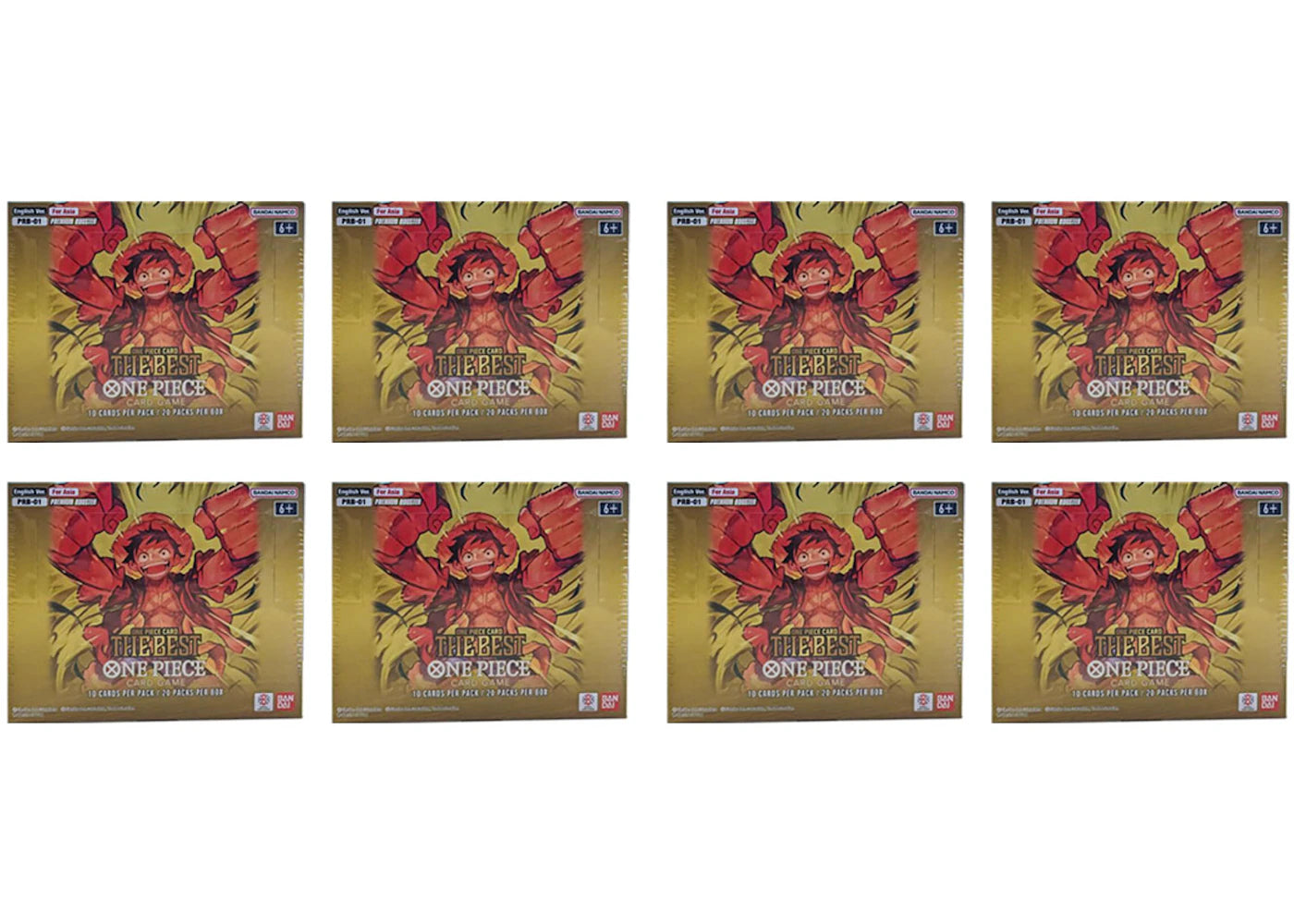 Bandai One Piece The Best (Asia Ver.) Premium PRB-01 Booster Box 8x Lot