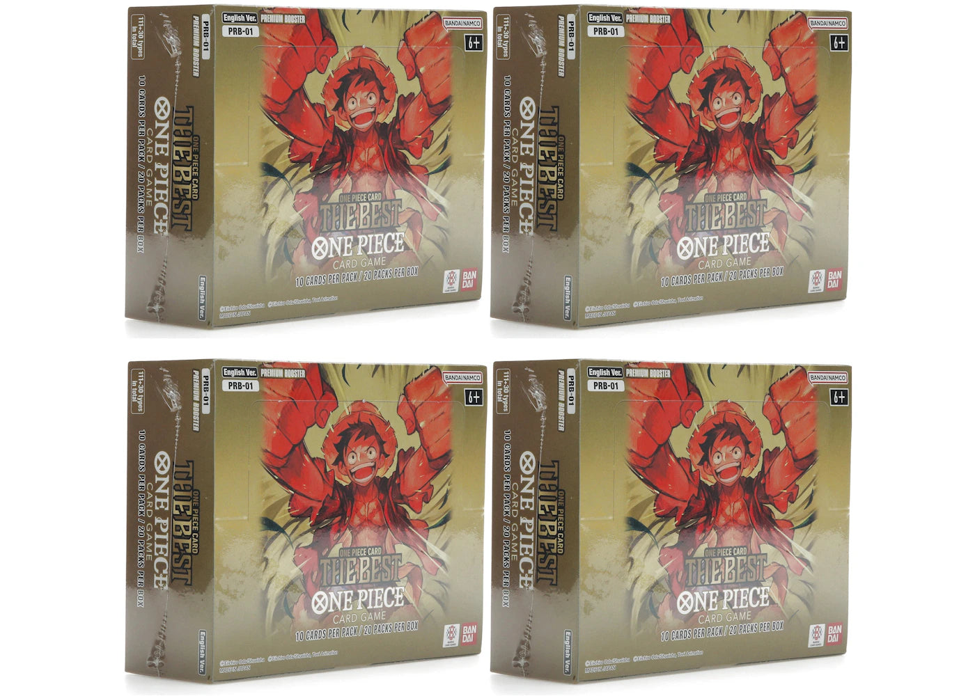 Bandai One Piece The Best Premium Booster Box PRB-01 4x Lot