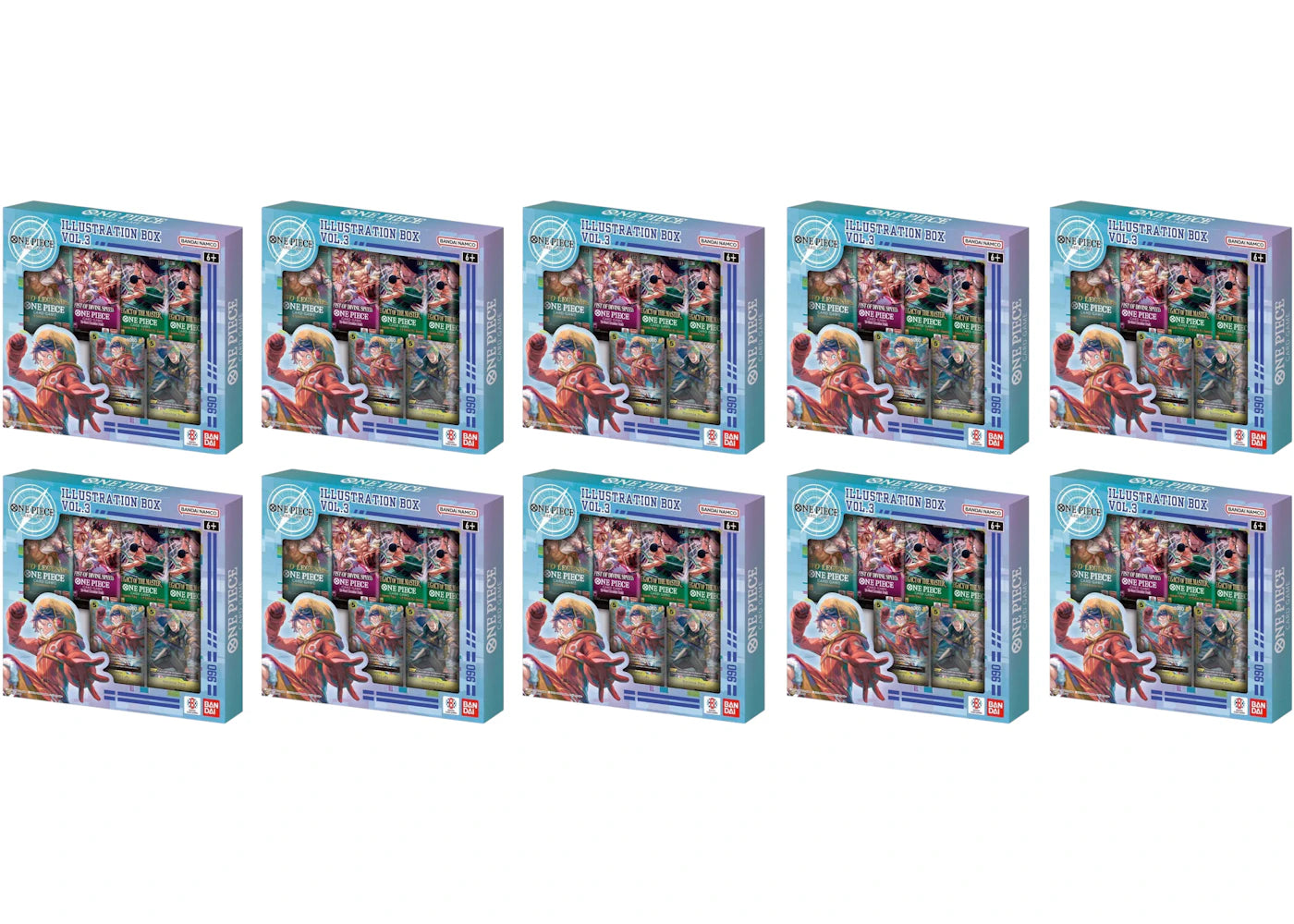 Bandai One Piece Volume 3 Illustration Box 10x Lot