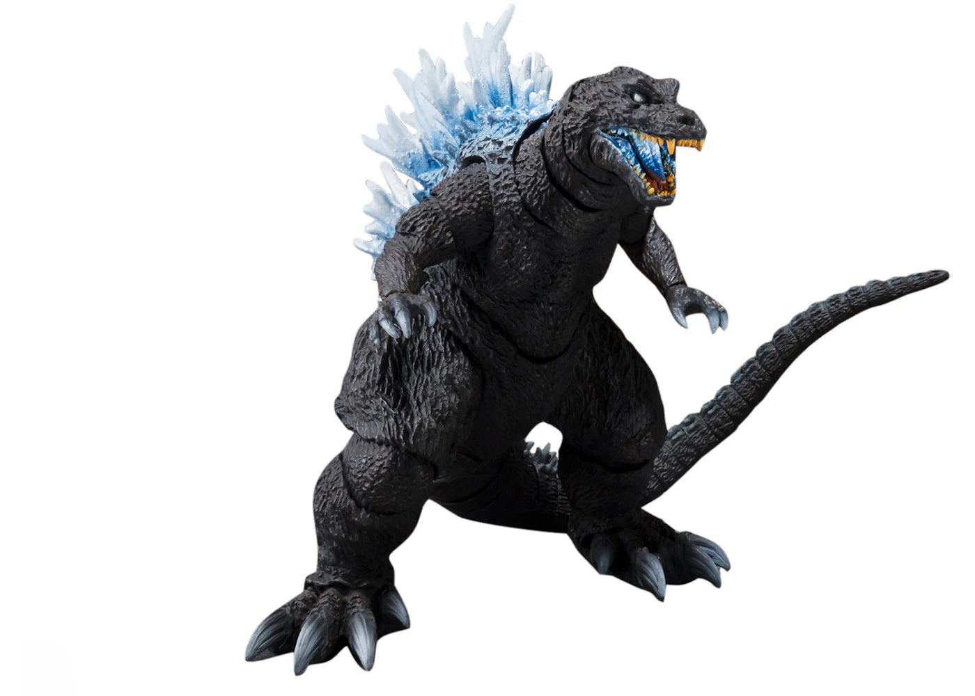 Bandai S.H. MonsterArts Godzilla Mothra And King Ghidorah Giant Monsters All-Out Attack Godzilla 2001 Heat Ray Version Action Figure Gray