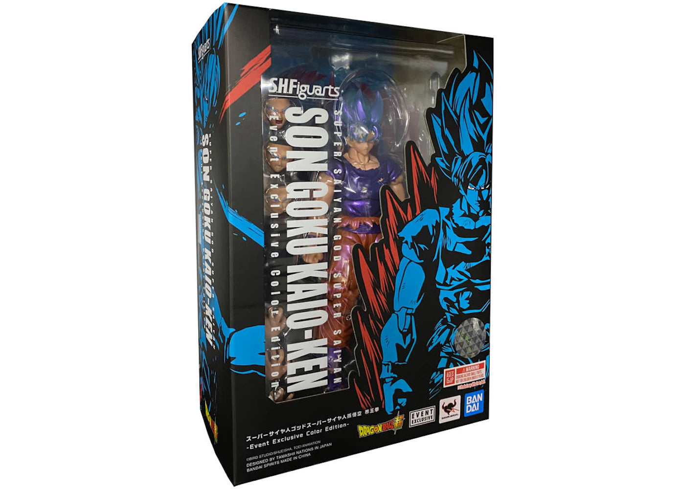 Bandai S.H.Figuarts Super Saiyan God Super Saiyan Son Goku Kaio-Ken NYCC Exclusive Action Figure