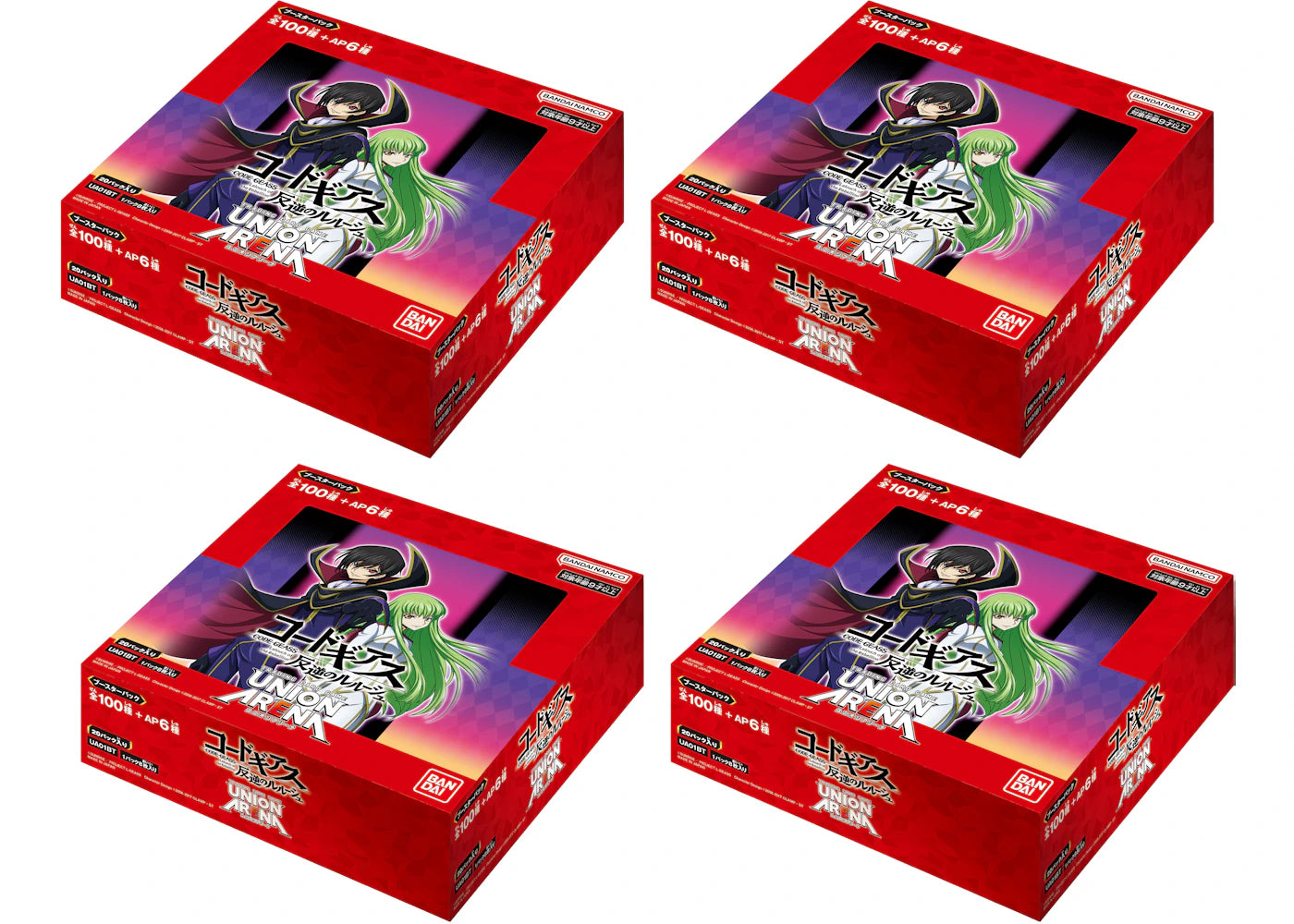 Bandai Union Arena Code Geass Lelouch Of The Rebellion Booster Box (Japanese) 4x Lot