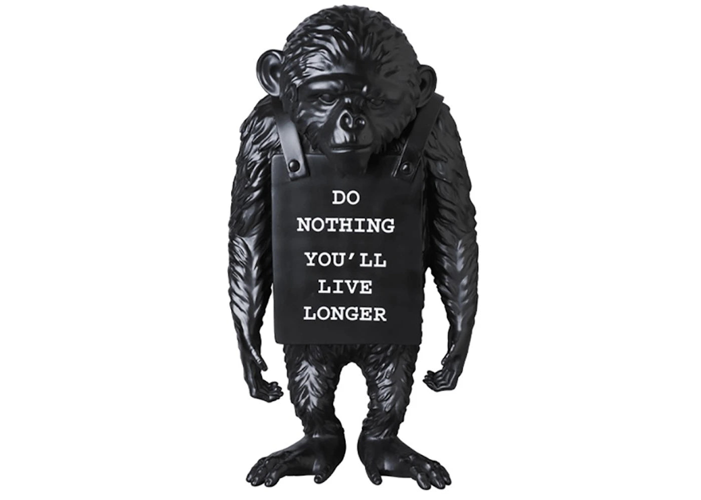 Banksy Brandalism Monkey Sign Figure Black