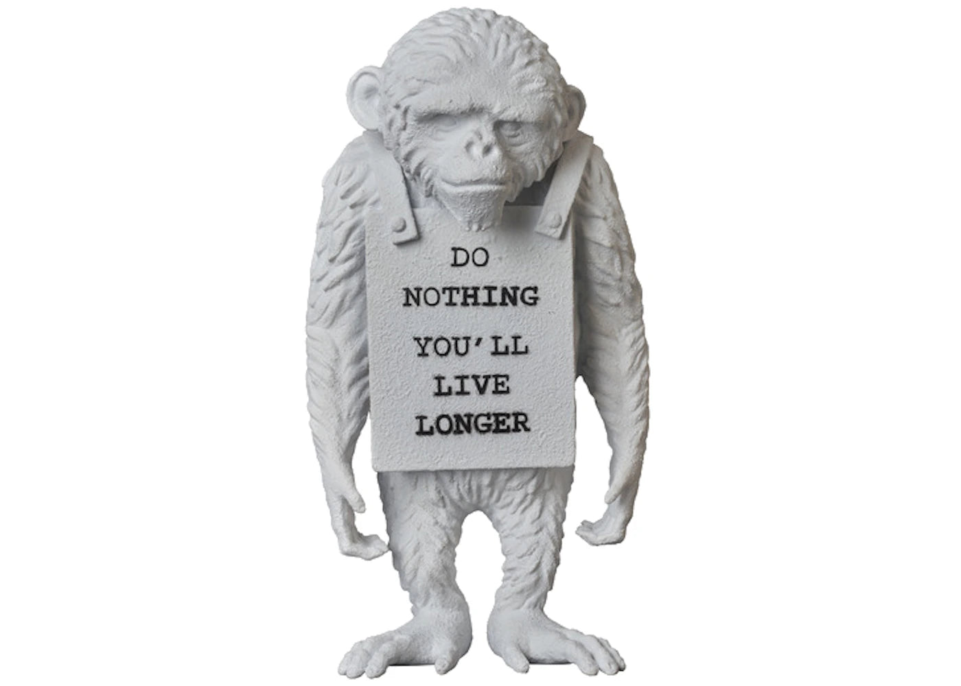 Banksy Brandalism Monkey Sign (Gesso Ver.) Figure White