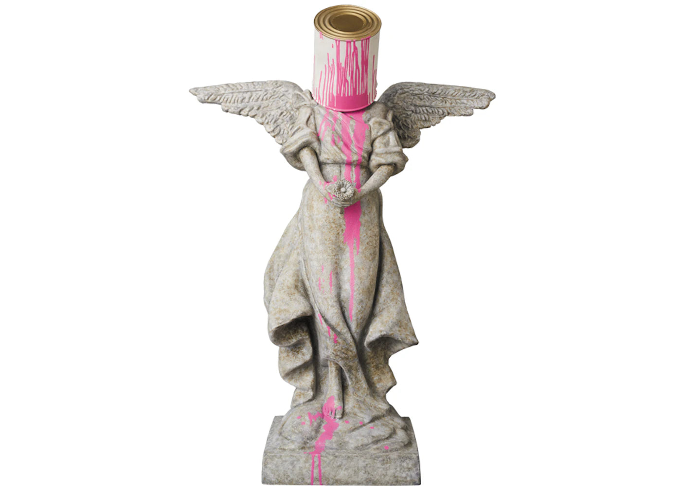 Banksy Bucket On Head Figure Brown/Pink