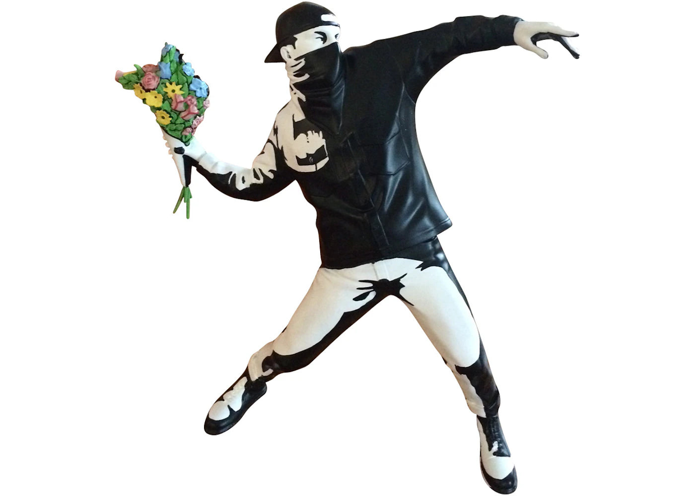 Banksy Flower Bomber Figure Black/Multi