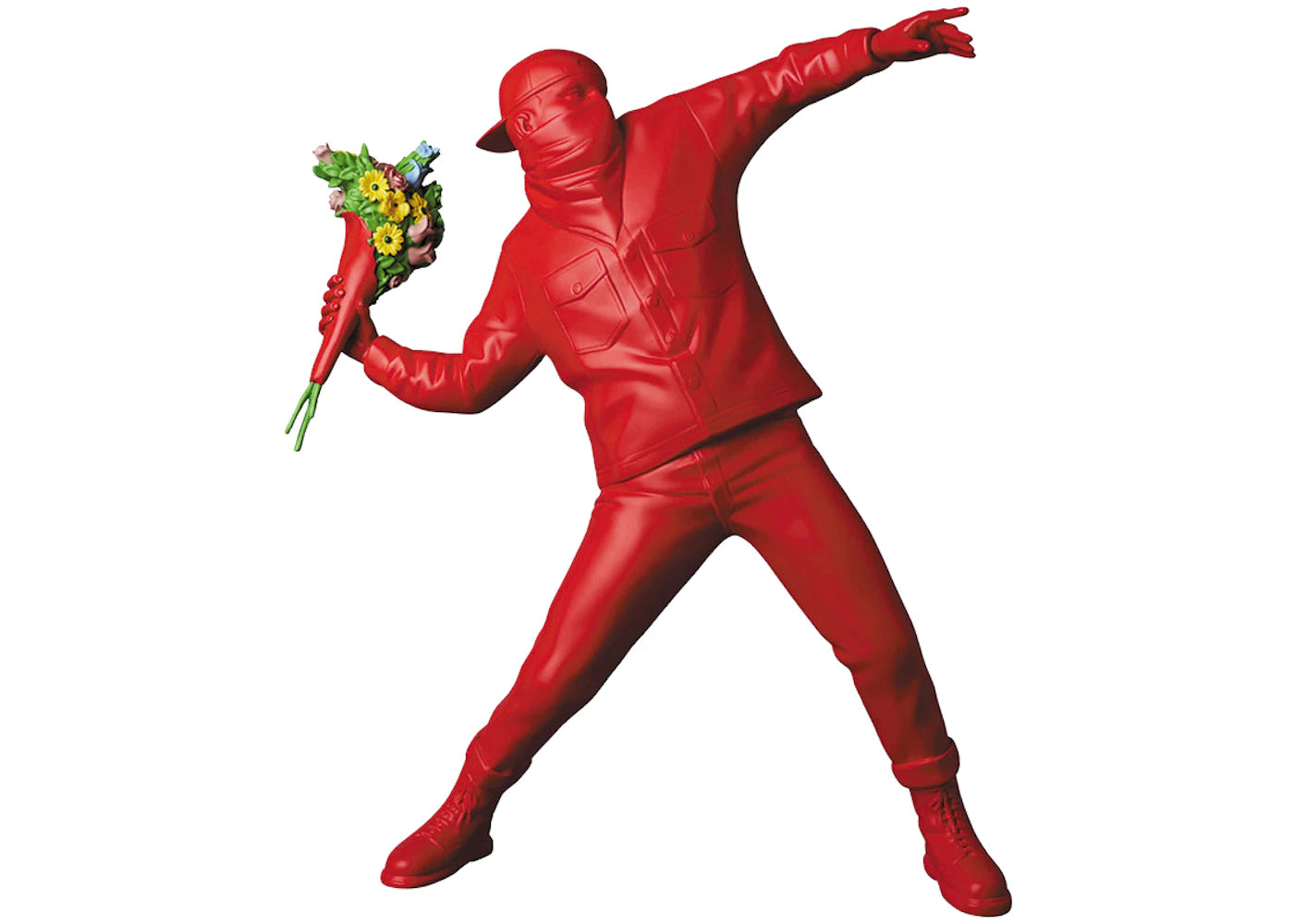 Banksy Flower Bomber Sculpture Red