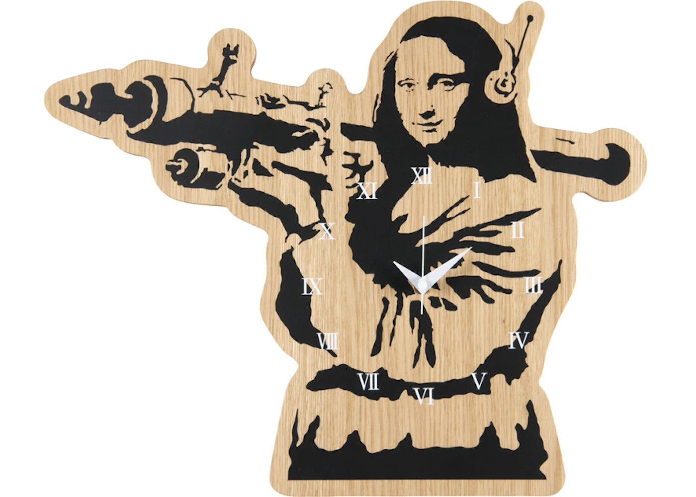 Banksy x Medicom x Karimoku x Sync Brandalism Mona Launcher Wall Clock