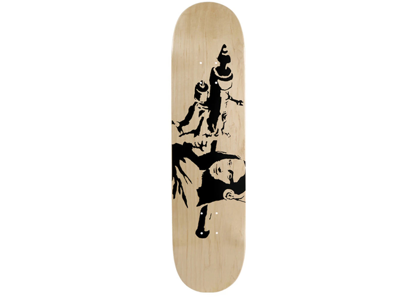 Banksy x Medicom x Sync Brandalism Mona Launcher Skateboard Deck Tan