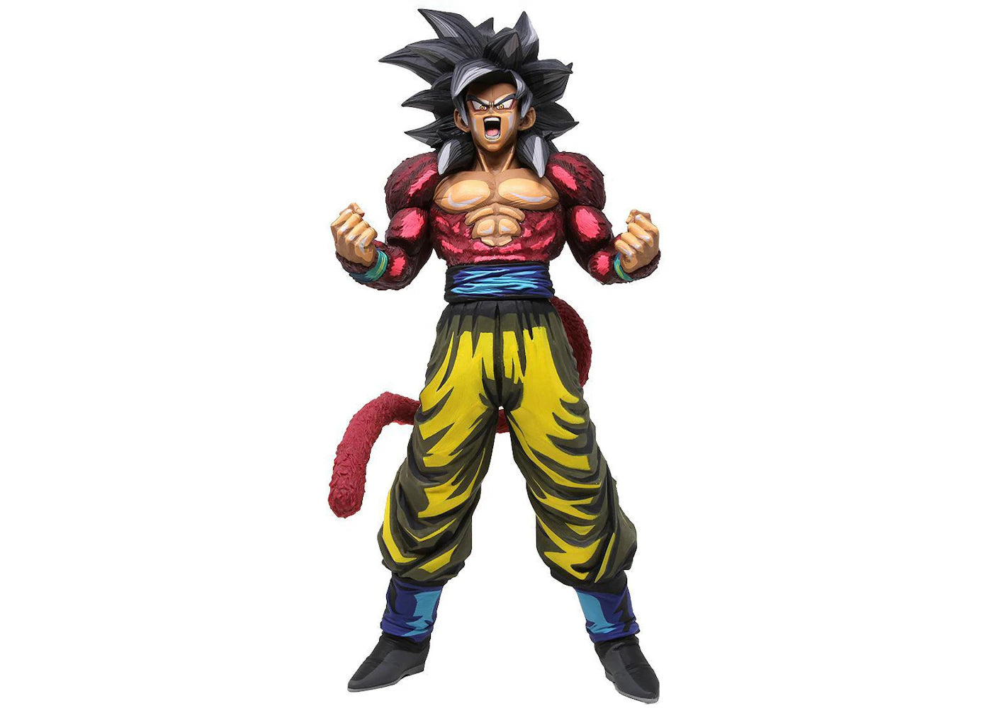 Banpresto Dragon Ball GT Super Master Stars Piece Manga Dimensions Super Saiyan 4 Son Goku Figure Pink & Yellow