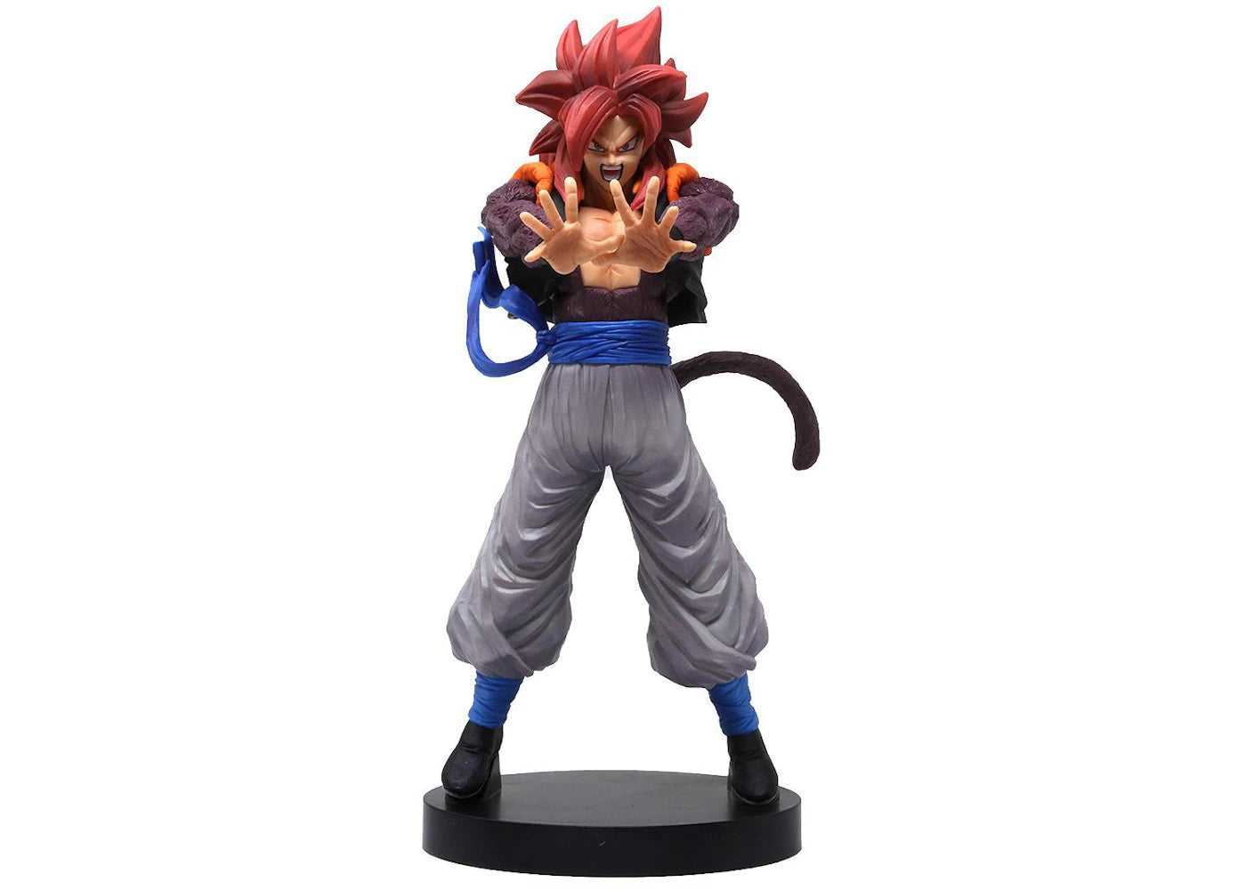 Banpresto Dragon Ball Z Dokkan Battle 4th Anniversary Figure Super Saiyan 4 Gogeta Figure Gray