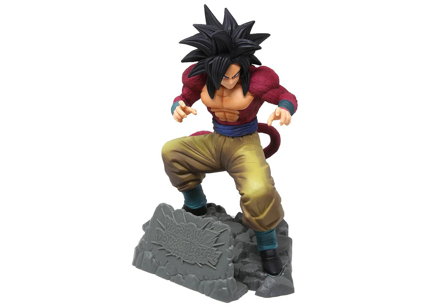 Banpresto Dragon Ball Z Dokkan Battle 4th Anniversary Figure Super Saiyan 4 Son Goku Figure Red