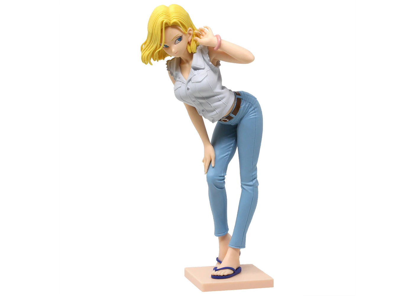 Banpresto Dragon Ball Z Glitter And Glamours Android No. 18 II Version B Figure Gray & Blue