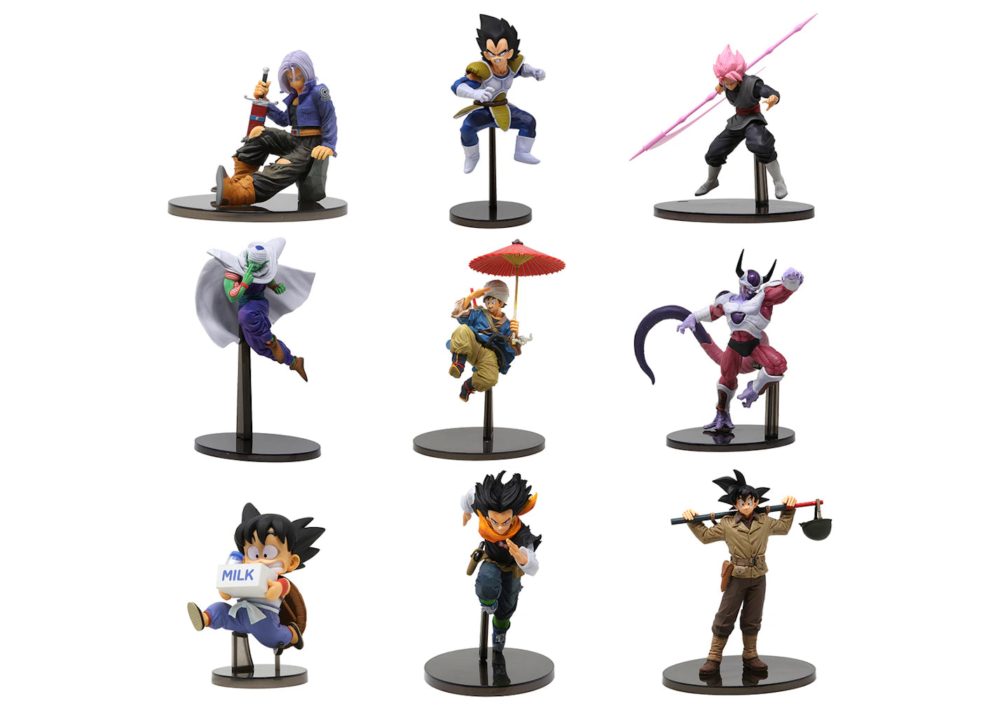 Banpresto Dragon Ball Z World Colosseum 2 Set Of 9 Figures Multi