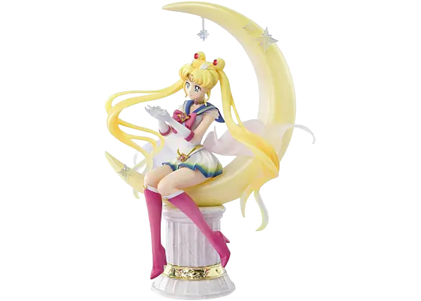 Banpresto Figuarts Zero Chouette Pretty Guardian Sailor Moon Eternal The Movie Super Sailor Moon Bright Moon And Legendary Silver Crystal Figure Yellow