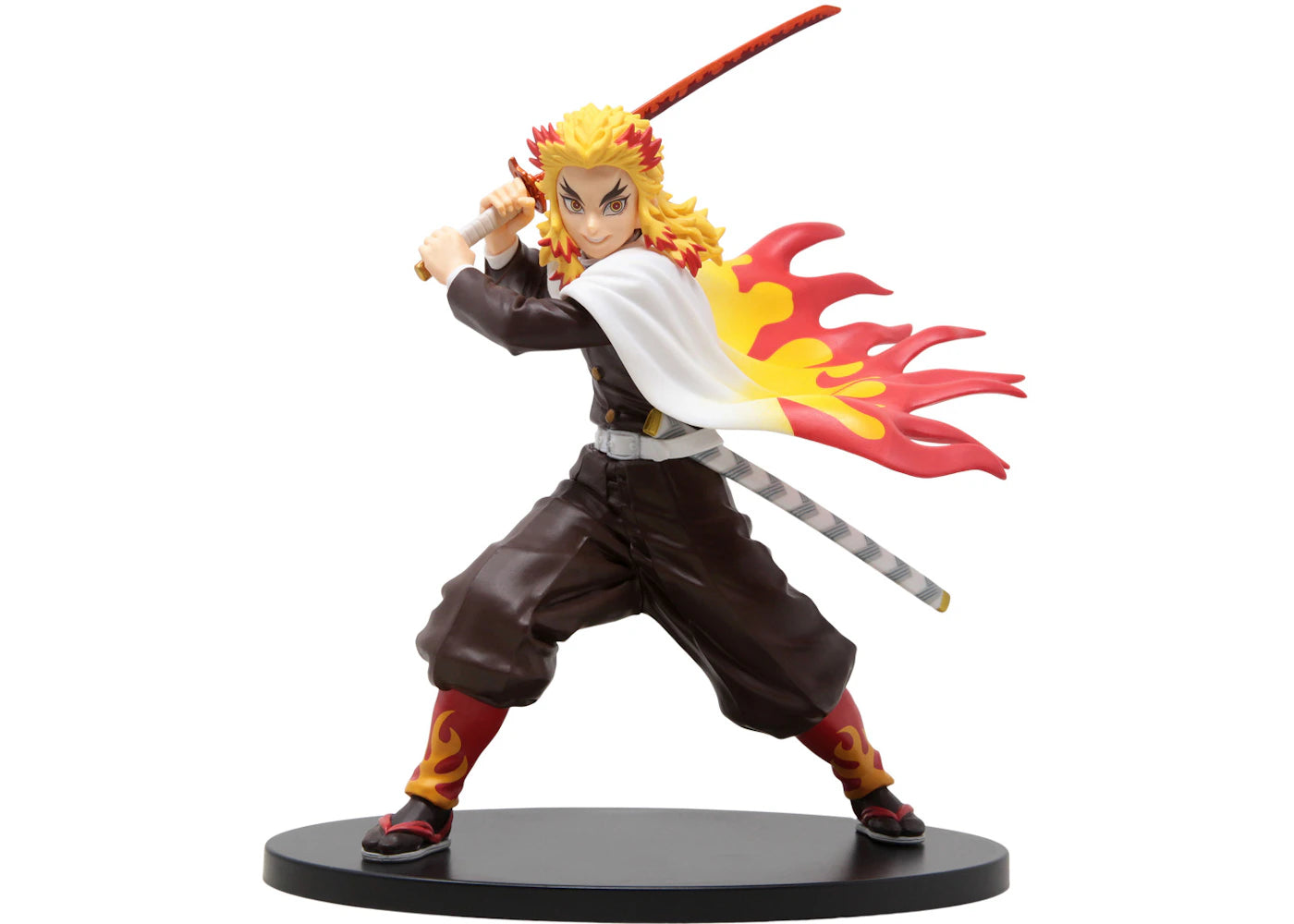Banpresto Kimetsu No Yaiba Vibration Stars Kyojuro Rengoku Version B Figure Brown & White