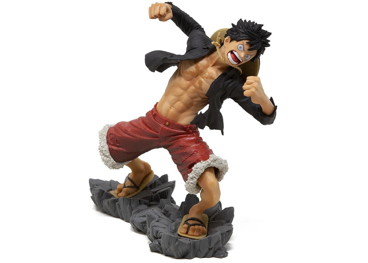 Banpresto One Piece Monkey D Luffy 20th Anniversary Figure Black & Red