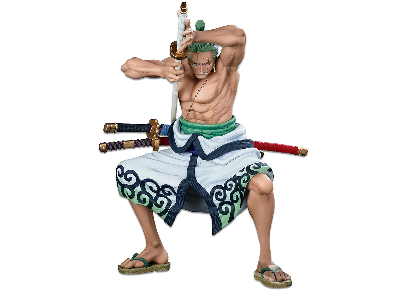 Banpresto One Piece World Colosseum 3 Super Master Stars Piece The Roronoa Zoro The Brush Figure Green
