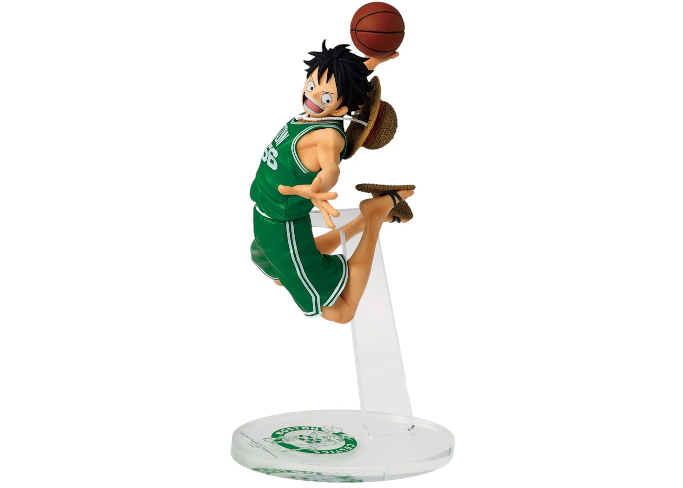 Banpresto One Piece x Nba Master Stars Piece The Monkey.d.luffy Figure Boston Celtics