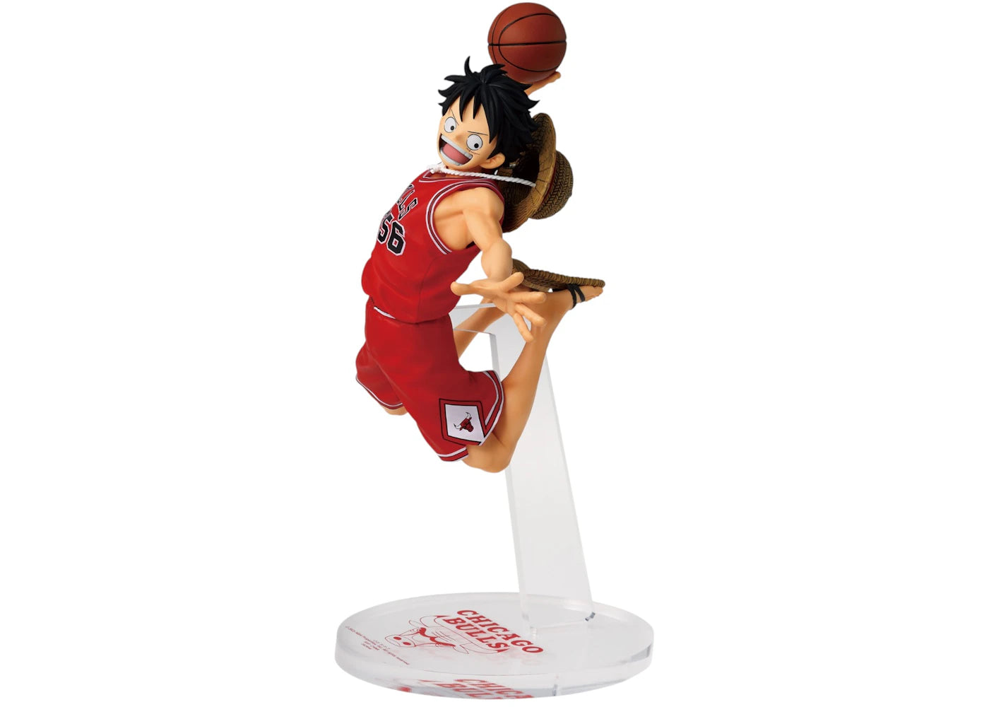 Banpresto One Piece x Nba Master Stars Piece The Monkey.d.luffy Figure Chicago Bulls