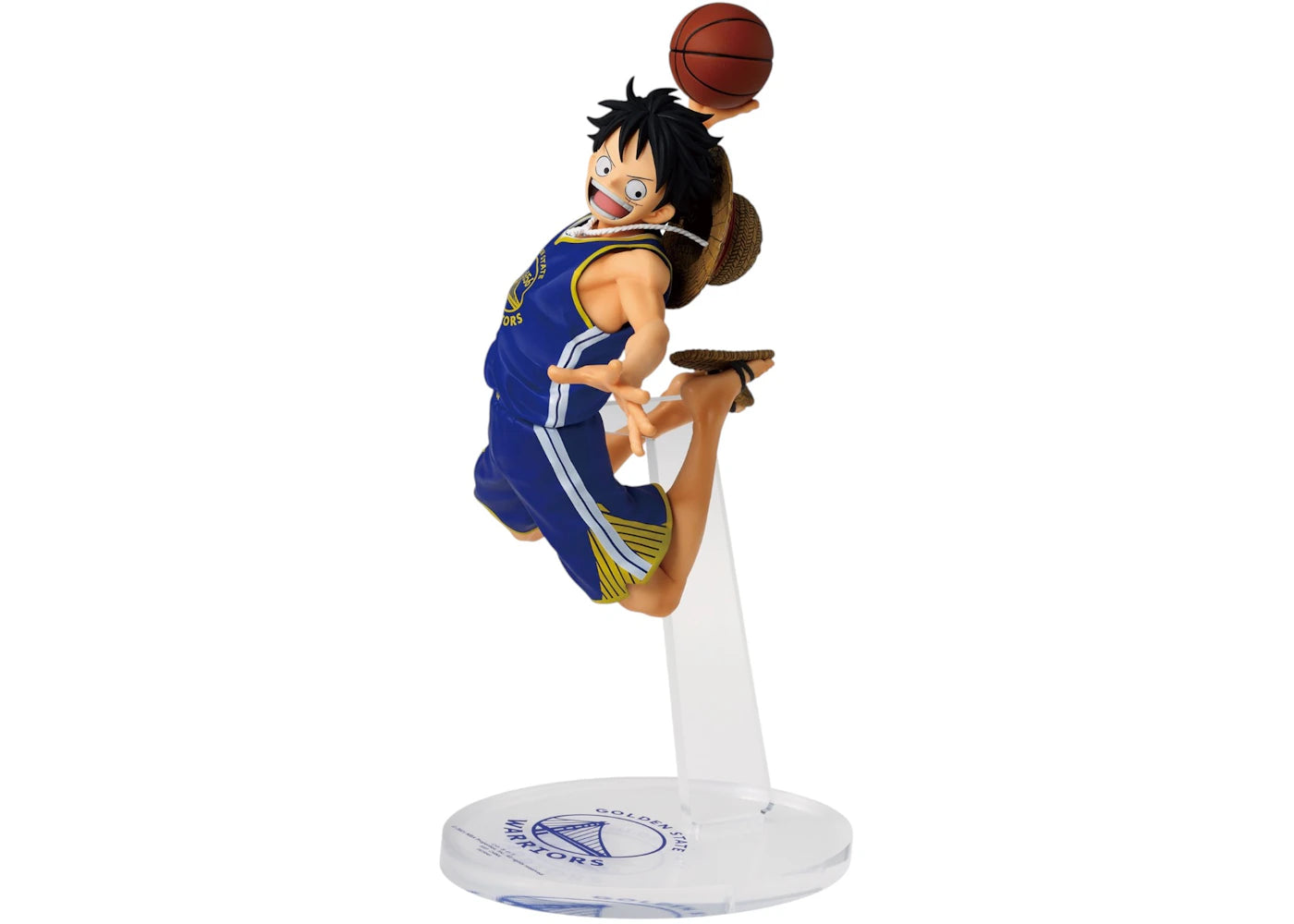 Banpresto One Piece x Nba Master Stars Piece The Monkey.d.luffy Figure Golden State Warriors