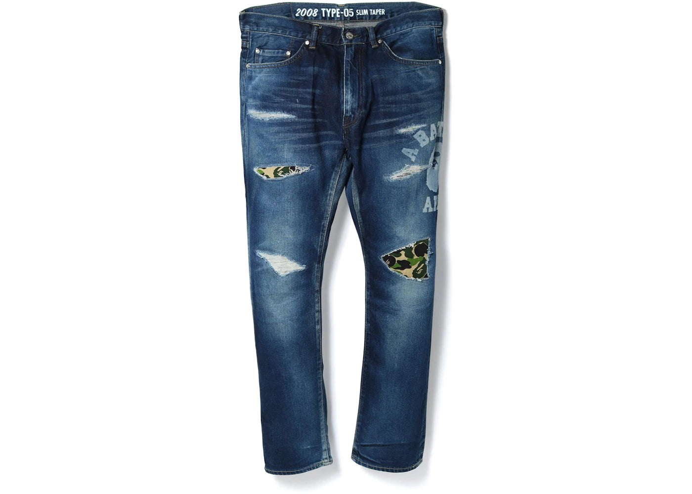 BAPE 1999 Type-05 Damage Denim Pants Indigo