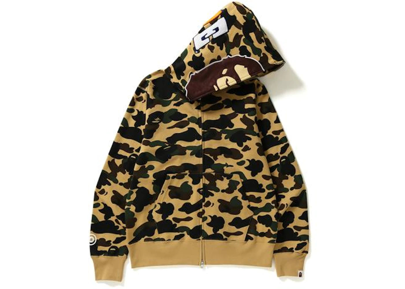 BAPE 1st Camo 2nd Ape Hoodie Yellow