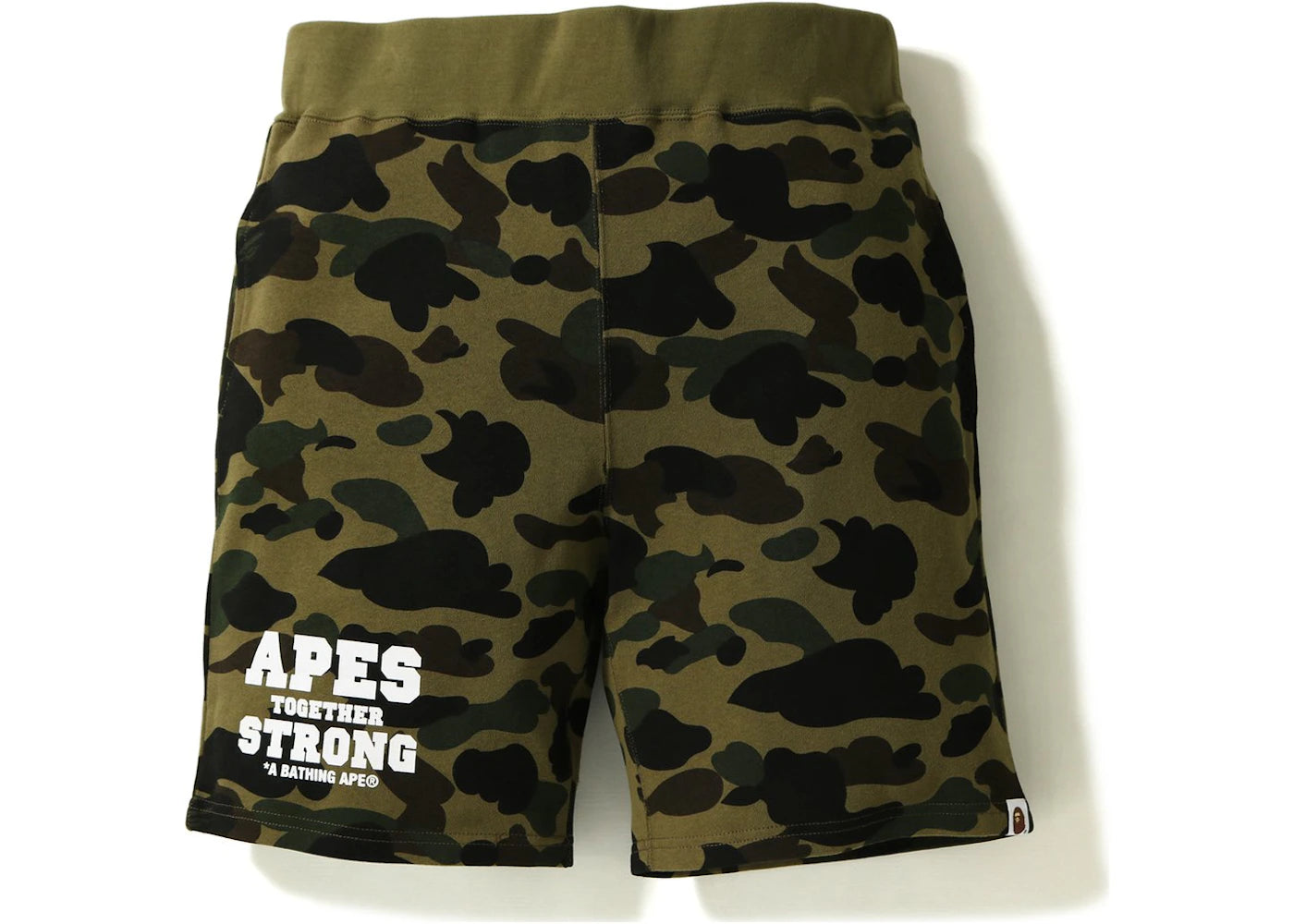 BAPE 1st Camo ATS Sweat Shorts Green