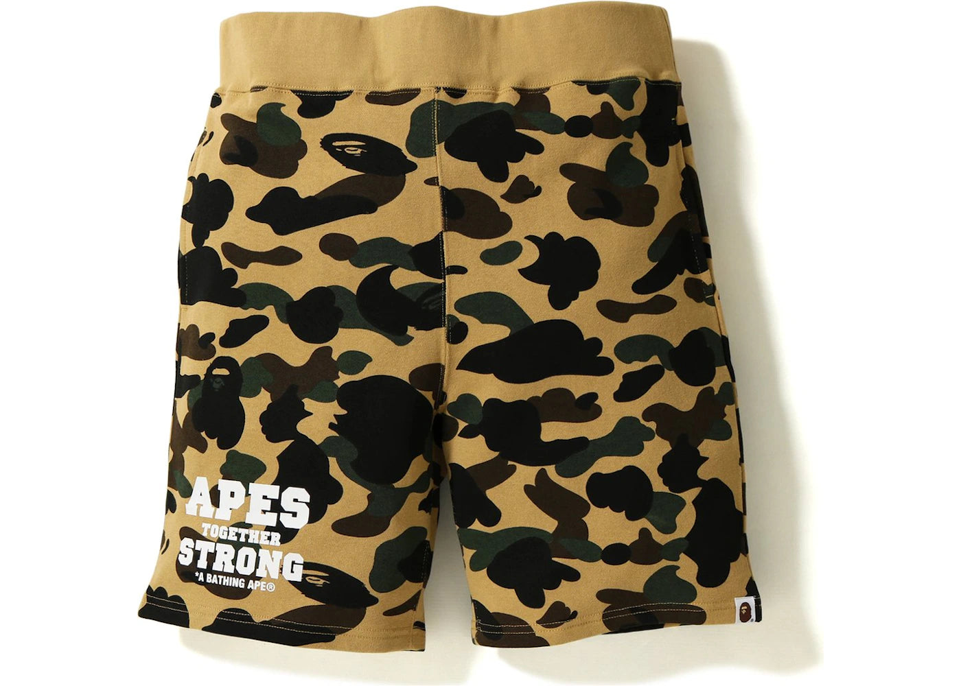 BAPE 1st Camo ATS Sweat Shorts Yellow