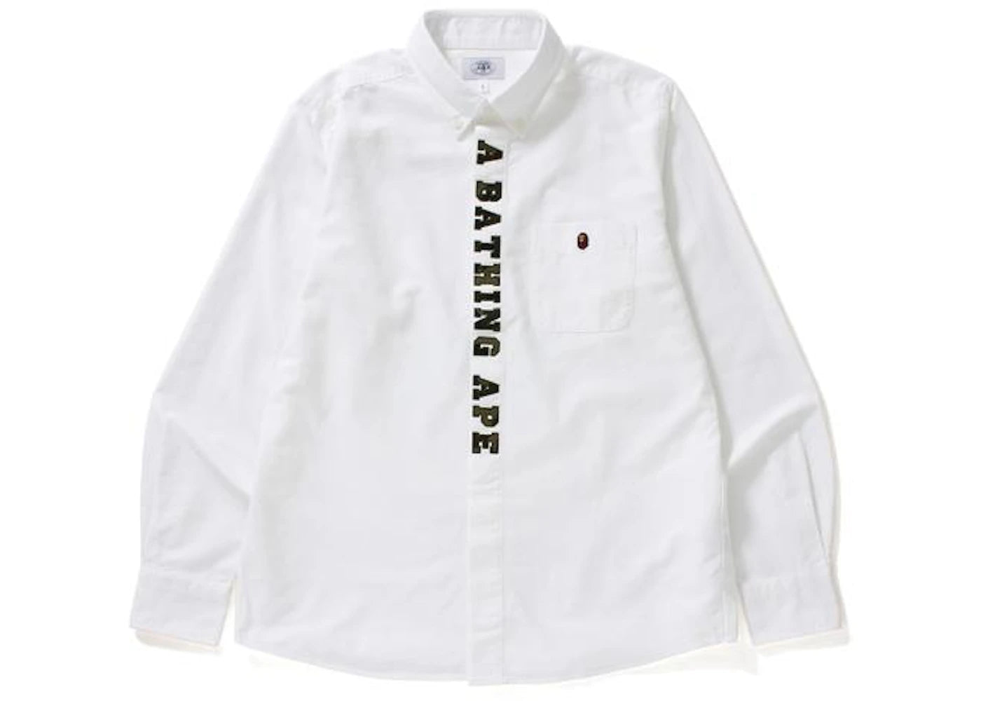 BAPE 1st Camo Applique Oxford Bd Shirt Shirt White