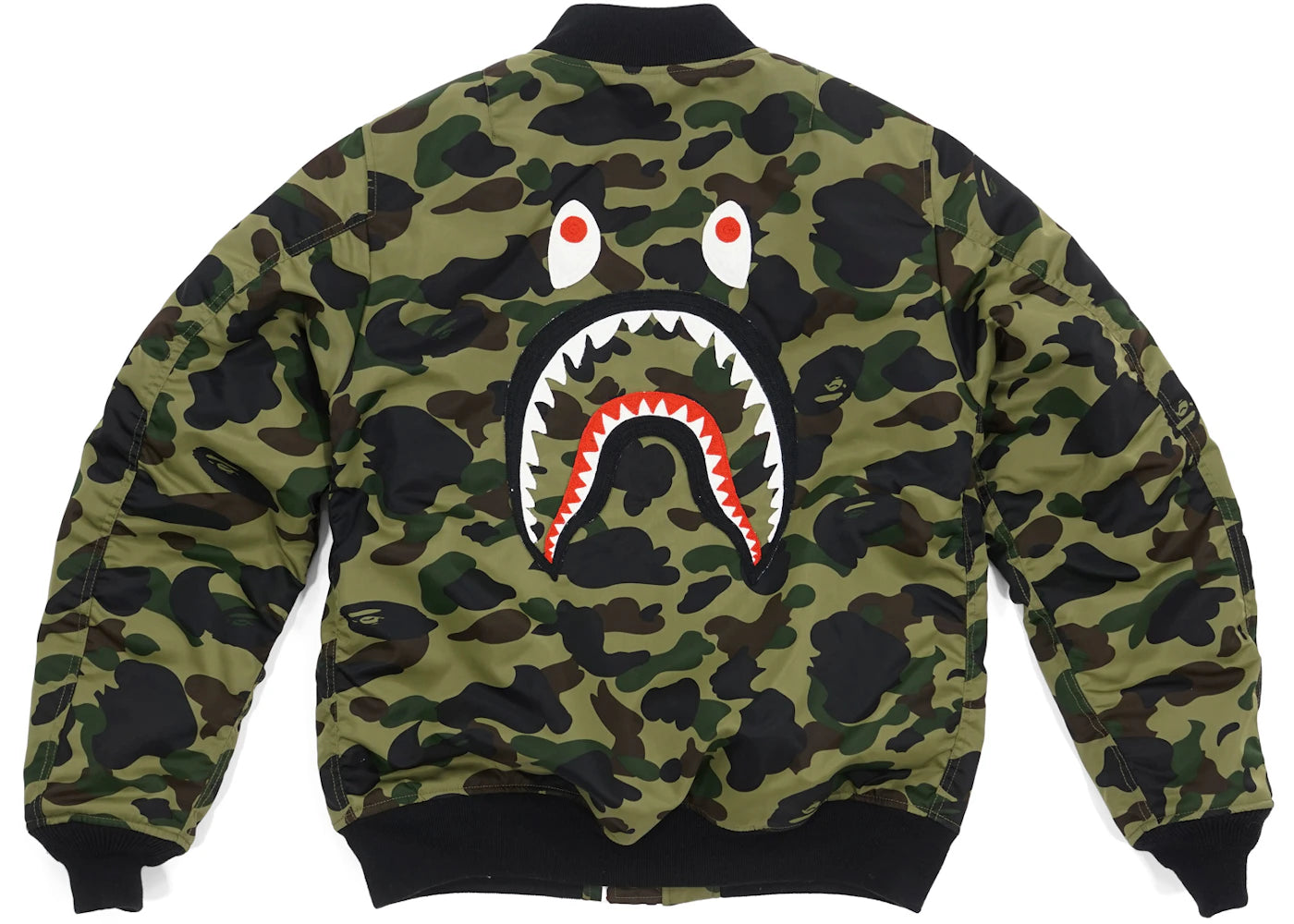 BAPE 1st Camo Back Shark MA1 Jacket Green