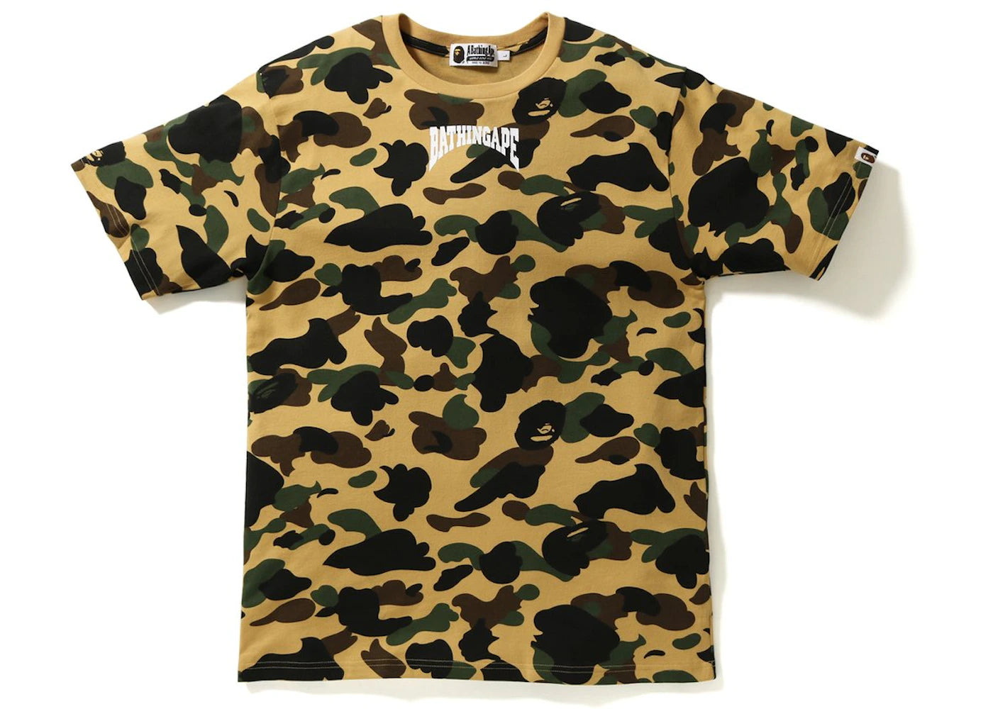 BAPE 1st Camo Bathing Ape Head Tee Yellow