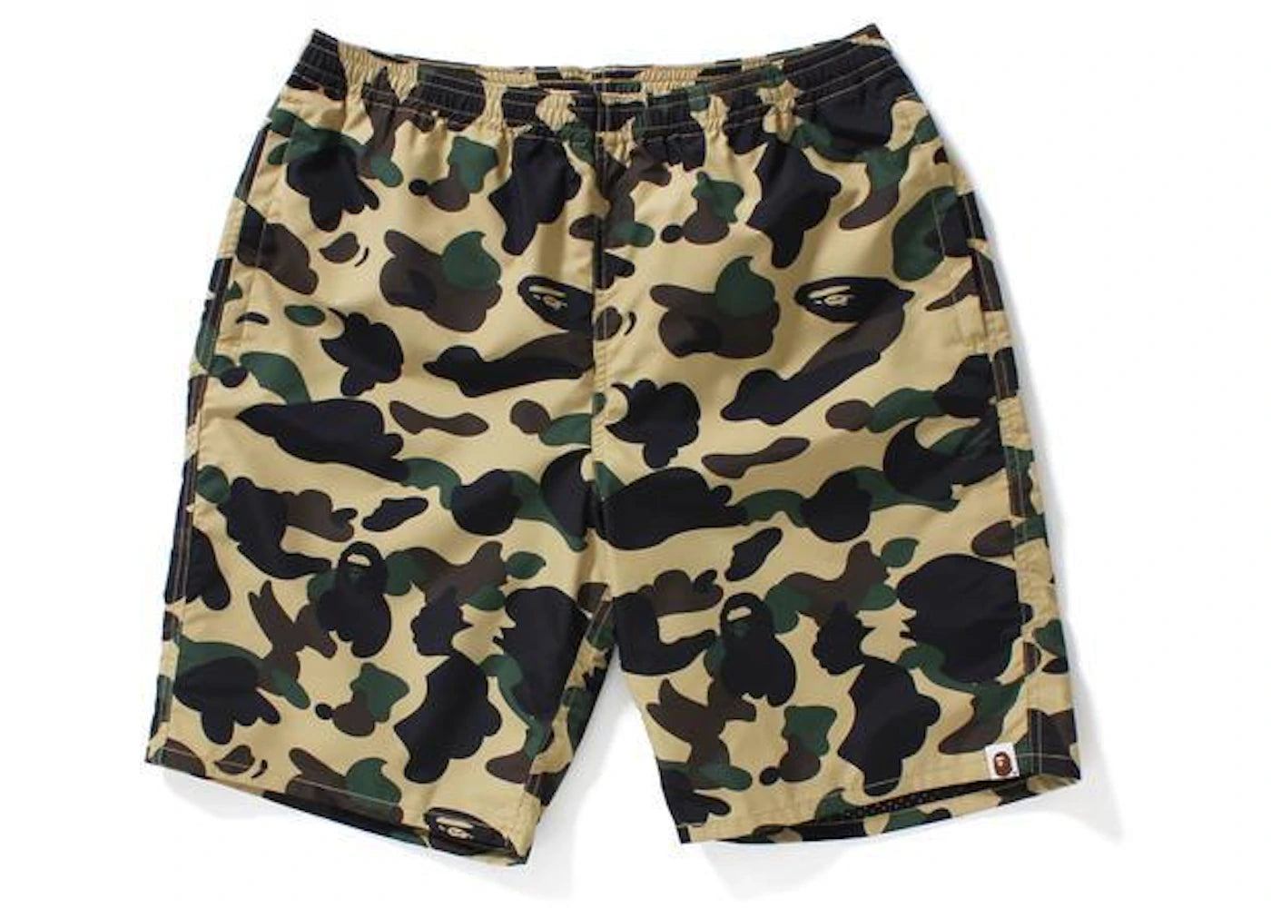 BAPE 1st Camo Beach Shorts Yellow