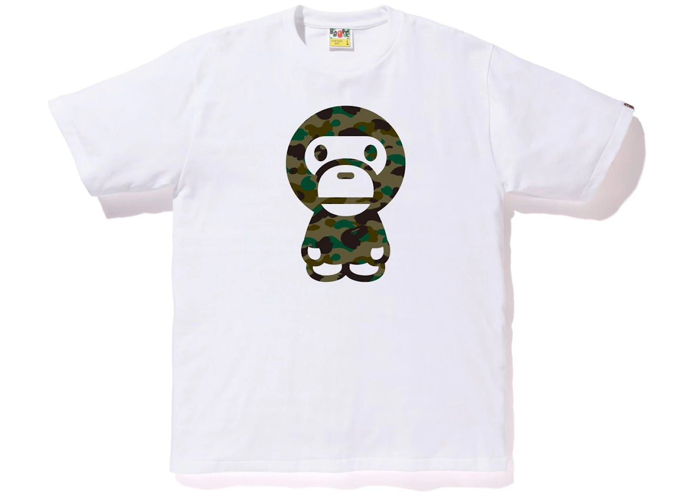 BAPE 1st Camo Big Baby Milo Tee White/Green