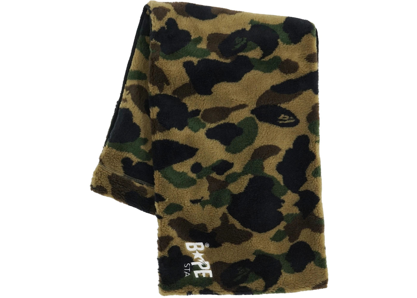 BAPE 1st Camo Boa Fur Snood Green