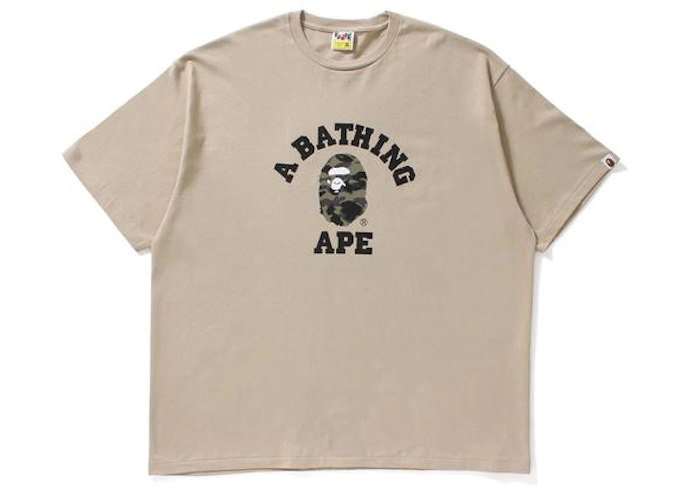 BAPE 1st Camo College Tee Tee Beige