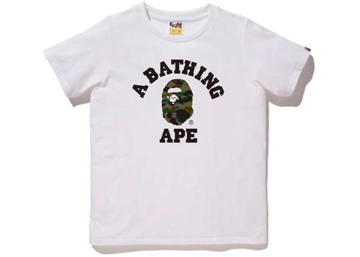 BAPE 1st Camo College Tee L White/Green