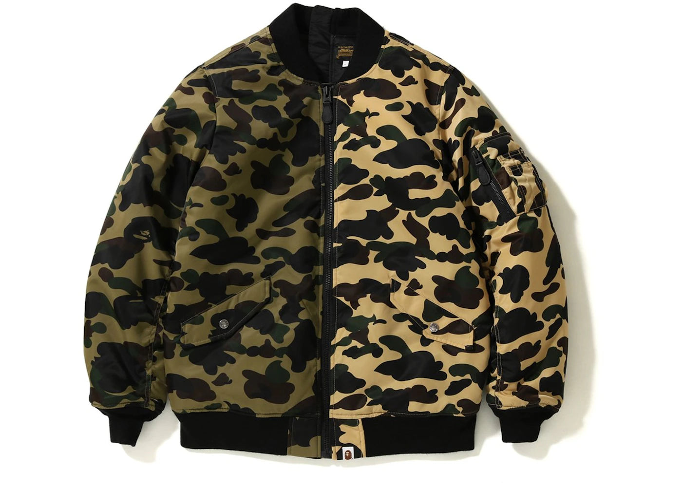 BAPE 1st Camo Half MA-1 Yellow/Green